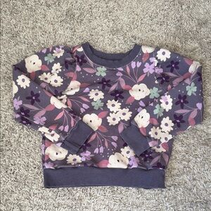 Little Sleepies Kids Floral Sweatshirt - Purple and White